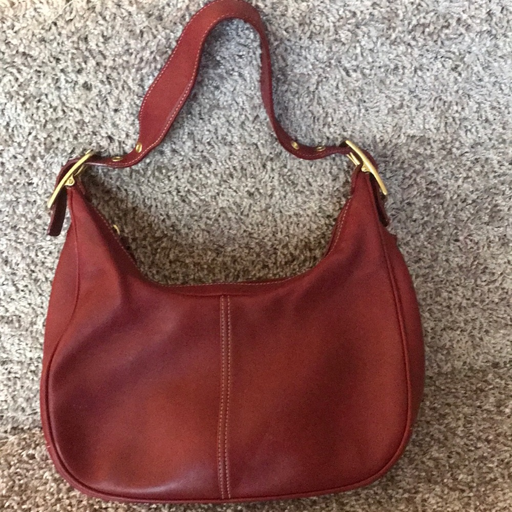 Vintage Coach Dark Red Shoulder Bag